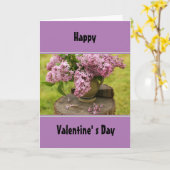 Frühlingskarte Lilac Valentinstag Karte (Gelbe Blume)