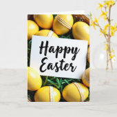 Frühlingskarte mit gelben Eiern Karte (Gelbe Blume)