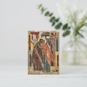 Frühlingskarte orthodoxe Wildblumen Hochzeitskarte Platzkarte (Stehend Vorderseite)