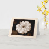 "Frühlingskarte (Sepia)" Grußkarte Karte (Gelbe Blume)