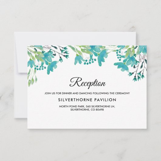 Frühlingskarten Wildblumen Hochzeitskarten Einladung (Vorderseite)