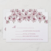 Frühlingskirsche blühen die Hochzeit der Einladung (Vorne/Hinten)