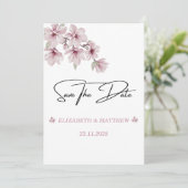 Frühlingskirsche blühen die Hochzeit der Einladung (Stehend Vorderseite)