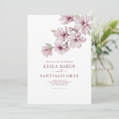 Frühlingskirsche blühen die Hochzeit der Einladung (Stehend Vorderseite)