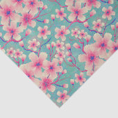 Frühlingskirsche blüht grün seidenpapier (Ausschnitt)