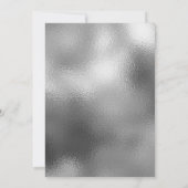 Frühlingskirsche blüht Silver Foil Brautparty Einladung (Rückseite)