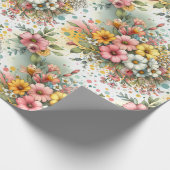Frühlingskonfetti-Garten Geschenkpapier (Ecke)