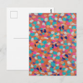 Frühlingskoralle Abstrakt Postkarte (Vorne/Hinten)
