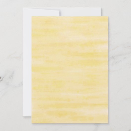 Frühlingskorallen Gelbe Flora Wasserfarbe Süß 16 Einladung (Rückseite)