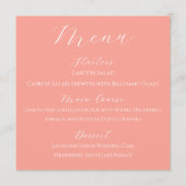 Frühlingskorallenflora Menükarte (Vorderseite)