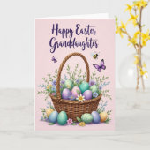 Frühlingskorb gefüllte Karte (Gelbe Blume)