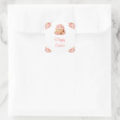 Frühlingskuchen Ostern Brunch Quadratischer Aufkleber (Tasche)