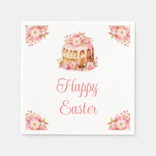Frühlingskuchen Ostern Brunch Serviette (Vorderseite)