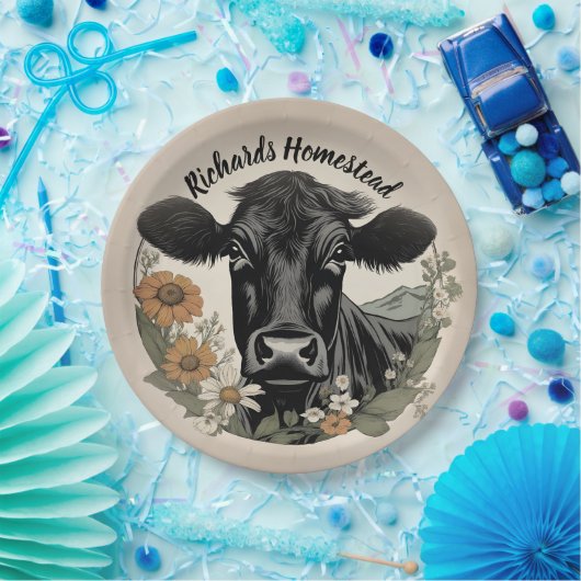 Frühlingskuh Pappteller (Party)