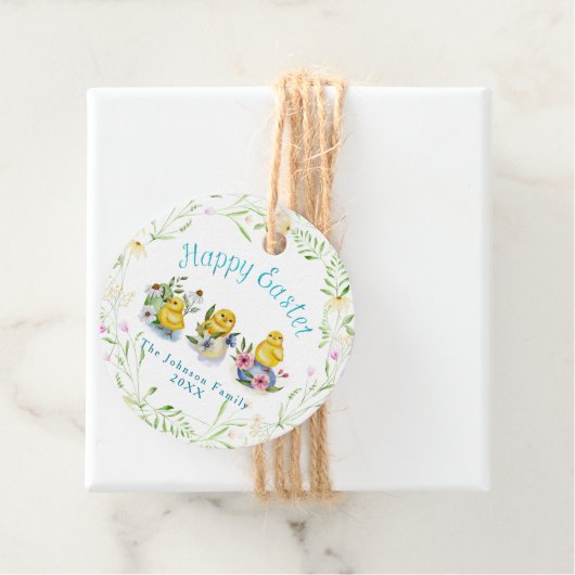 Frühlingsküken Osterfarben Geschenkanhänger (Beispiel)