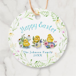 Frühlingsküken Osterfarben Geschenkanhänger