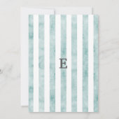 Frühlingsküken und Streifen Vintages Kind Geburtst Einladung (Rückseite)