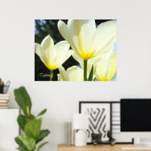 Frühlingskunst druckt Tulip-Blume glühen Poster (Heimbüro)