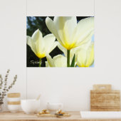 Frühlingskunst druckt Tulip-Blume glühen Poster (Küche)