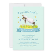 Frühlingslamm auslassen niedliche Einladungen zum 