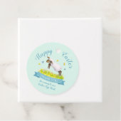 Frühlingslamm niedlich Aqua Blue Oaster Vielen Dan Geschenkanhänger (Beispiel)