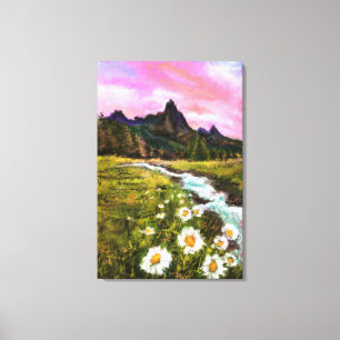 Frühlingslandschaft - Blühend - Originalgemälde Leinwanddruck