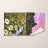 Frühlingslandschaft - Blüte - Originalgemälde Badhandtuch Set (Handtuch)