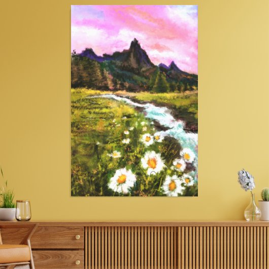 Frühlingslandschaft - Blüte - Originalgemälde Leinwanddruck (Insitu (Wohnzimmer))