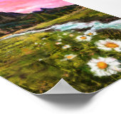 Frühlingslandschaft - Blüte - Originalgemälde Poster (Ecke)
