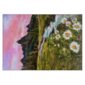 Frühlingslandschaft - Blüte - Originalgemälde Schneidebrett (Vorderseite)
