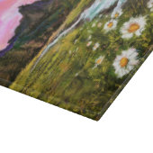 Frühlingslandschaft - Blüte - Originalgemälde Schneidebrett (Ecke)
