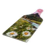 Frühlingslandschaft - Blüte - Originalgemälde Schneidebrett (Ecke)