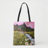 Frühlingslandschaft - Blüte - Originalgemälde Tasche (Vorderseite)