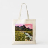 Frühlingslandschaft - Blüte - Originalgemälde Tragetasche (Rückseite)