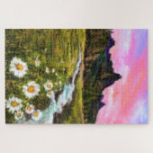 Frühlingslandschaft - Blütendes Originalgemälde Puzzle (Horizontal)