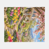Frühlingslandschaft Garten Landschaft Fleecedecke (Vorderseite (Horizontal))