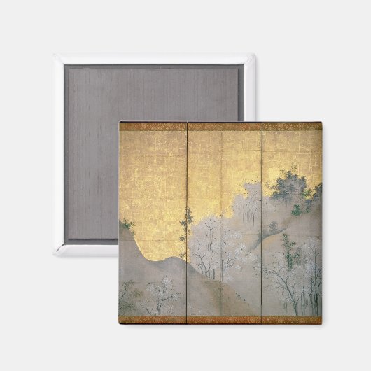 Frühlingslandschaft Magnet (Vorderseite/Rückseite)