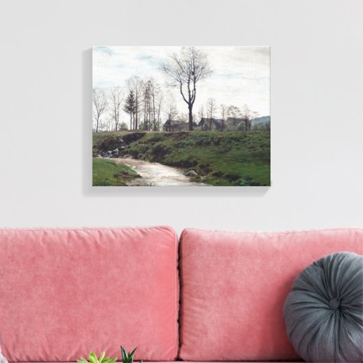 Frühlingslandschaft mit Bach Frantisek Kavan Leinwanddruck (Insitu (Wohnzimmer))