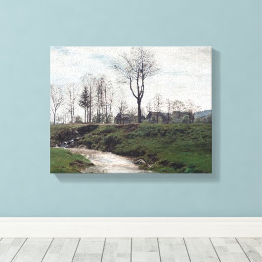 Frühlingslandschaft mit Bach Frantisek Kavan Leinwanddruck (Insitu (Holzboden))