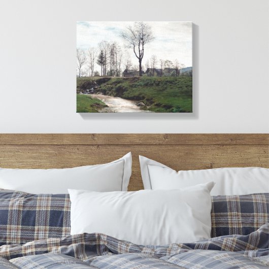 Frühlingslandschaft mit Bach Frantisek Kavan Leinwanddruck (Insitu (Schlafzimmer))
