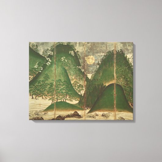 Frühlingslandschaft mit Sonne Leinwanddruck (Vorderseite)