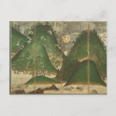 Frühlingslandschaft mit Sonne Postkarte (Vorderseite)