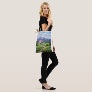 Frühlingslandschaft Ölgemälde Einkaufstasche Tasche