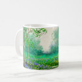 Frühlingslandschaft Ölmalerei, Wald. Kaffeetasse (Vorderseite Links)