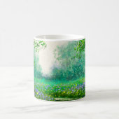Frühlingslandschaft Ölmalerei, Wald. Kaffeetasse (Mittel)