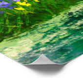 Frühlingslandschaft Ölmalerei, Wald. Poster (Ecke)