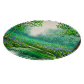 Frühlingslandschaft Ölmalerei, Wald. Schneidebrett (Ecke)