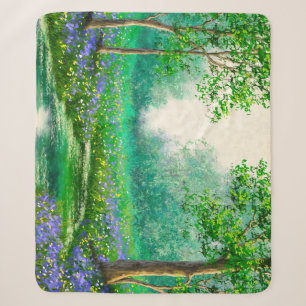 Frühlingslandschaft Ölmalerei, Wald. Sherpadecke