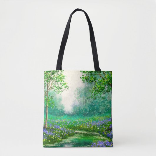 Frühlingslandschaft Ölmalerei, Wald. Tasche (Vorderseite)