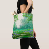 Frühlingslandschaft Ölmalerei, Wald. Tasche (Von Nahem)